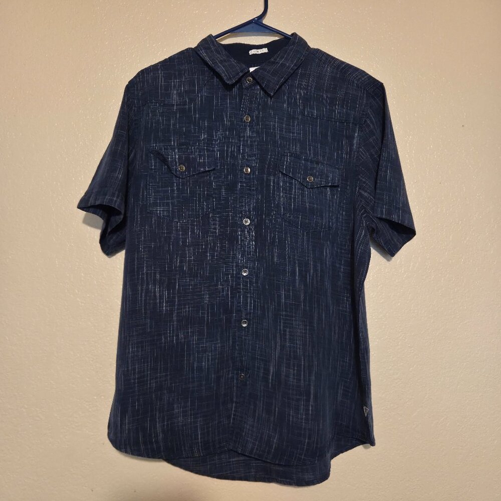 Guess by Los Angeles Men's Large Blue Button Down Shirt